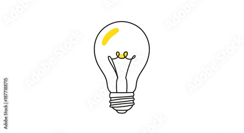 Light bulb illustration representing idea innovation and creative solution in business or
