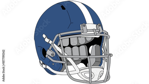 Football Helmet Isolated on White