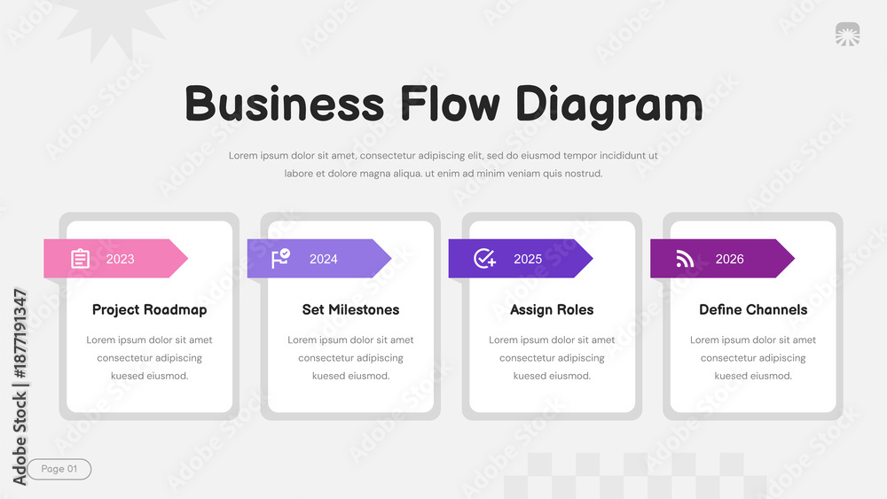 Obraz premium Business Flow Diagram