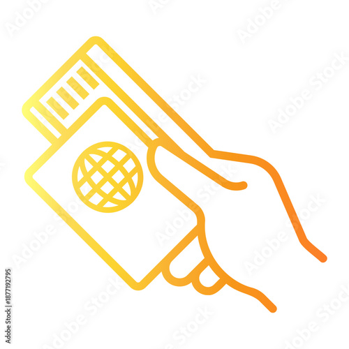 airport Line Gradient Icon