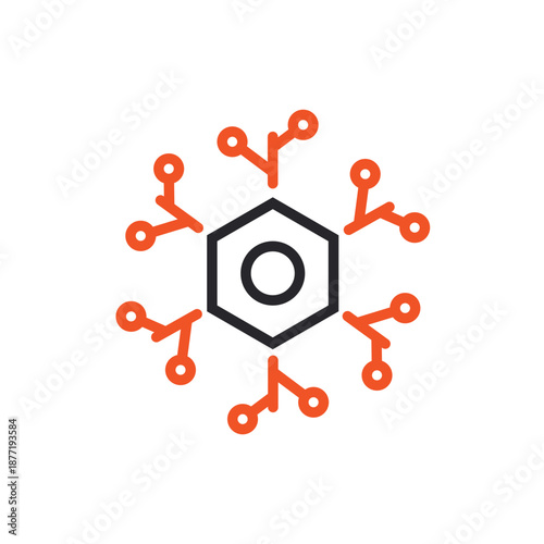 neuron icons  outline and Flat Style,transparent background