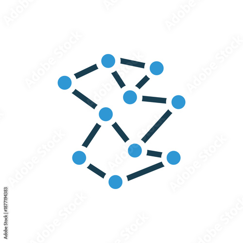 network  icons outline and Flat Style,transparent background