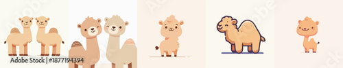 Cute Camel Character Vector Illustration