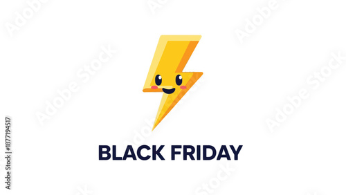 Cute Lightning Bolt with Black Friday Text
