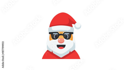 Cool Santa Claus with Sunglasses, Festive Holiday Character