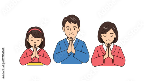 Family praying together, gratitude, hope, faith