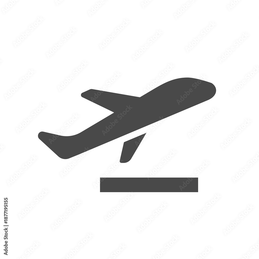 Obraz premium PNG departures sign plane icon transparent background