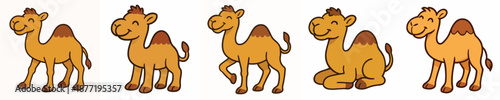 Cute Camel Character Vector Illustration