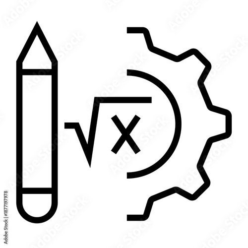 mathematic Line Icon