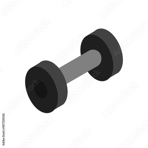 barbell gym flat icon illustration