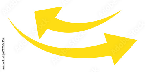 Long curved arrow icon vector. Red long arrow vector. flat style Arrow symbol. Red silhouette of long arrow isolated on white background. vector illustration on Transparent Background