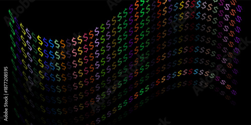 Dark Blue, Green vector texture with financial symbols. Colored symbols of all currency on white background. The pattern can be used as ads, poster, banner for payments.