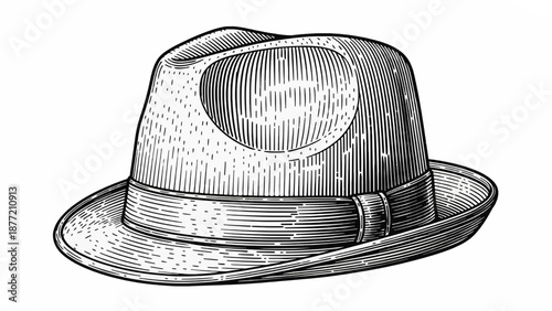 Classic Fedora Hat with Ribbon Band Detail