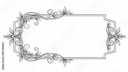 Ornate Vintage Frame With Floral Decorative Elements