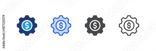 Service icon multiple style collection. Vector illustration.