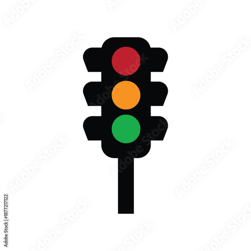 traffic light logo icon illustration flat