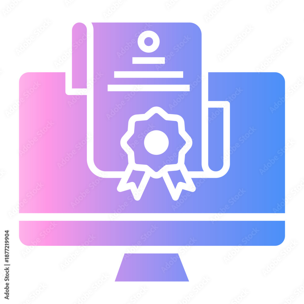 Obraz premium certificate Gradient icon