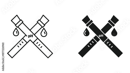 pH Test Strip Vector Illustration for Chemical Analysis