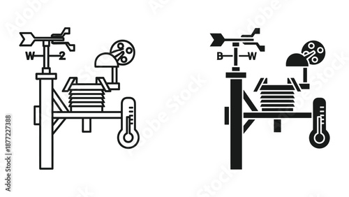 Weather Station Vector Illustration