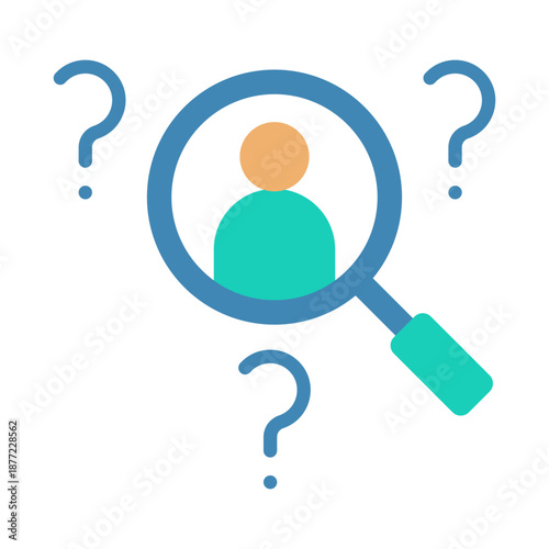 Candidate Search Icon - Flat Color