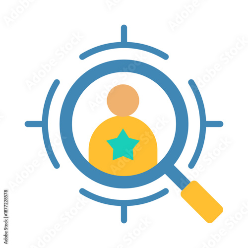 Talent Acquisition Icon - Flat Color