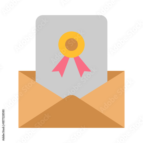 Offer Letter Icon - Flat Color
