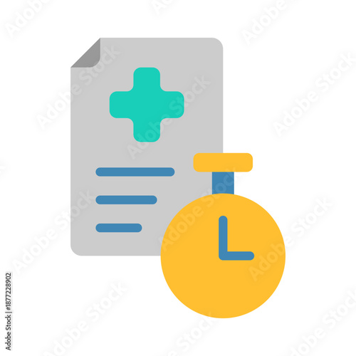 Sick Leave Icon - Flat Color