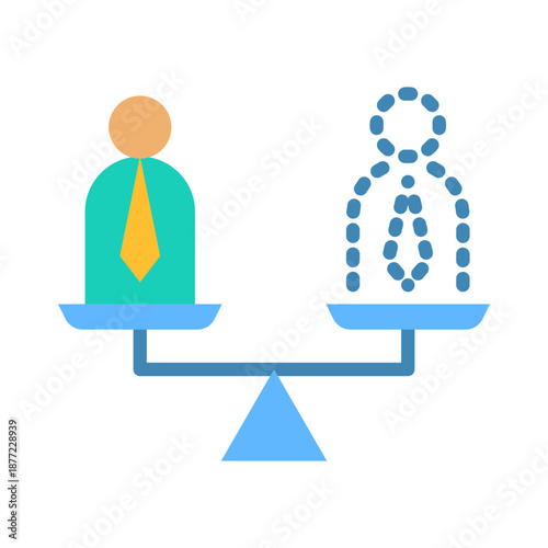 Leave Balance Icon - Flat Color