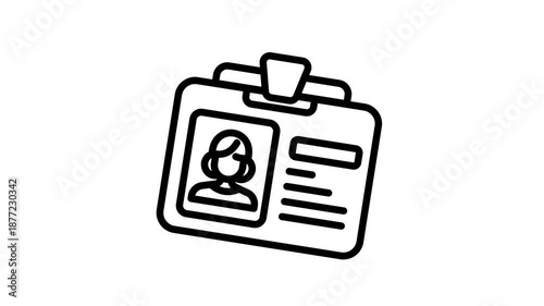 Animated Employee Profile Identification Card