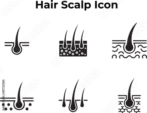 Hair scalp health icons