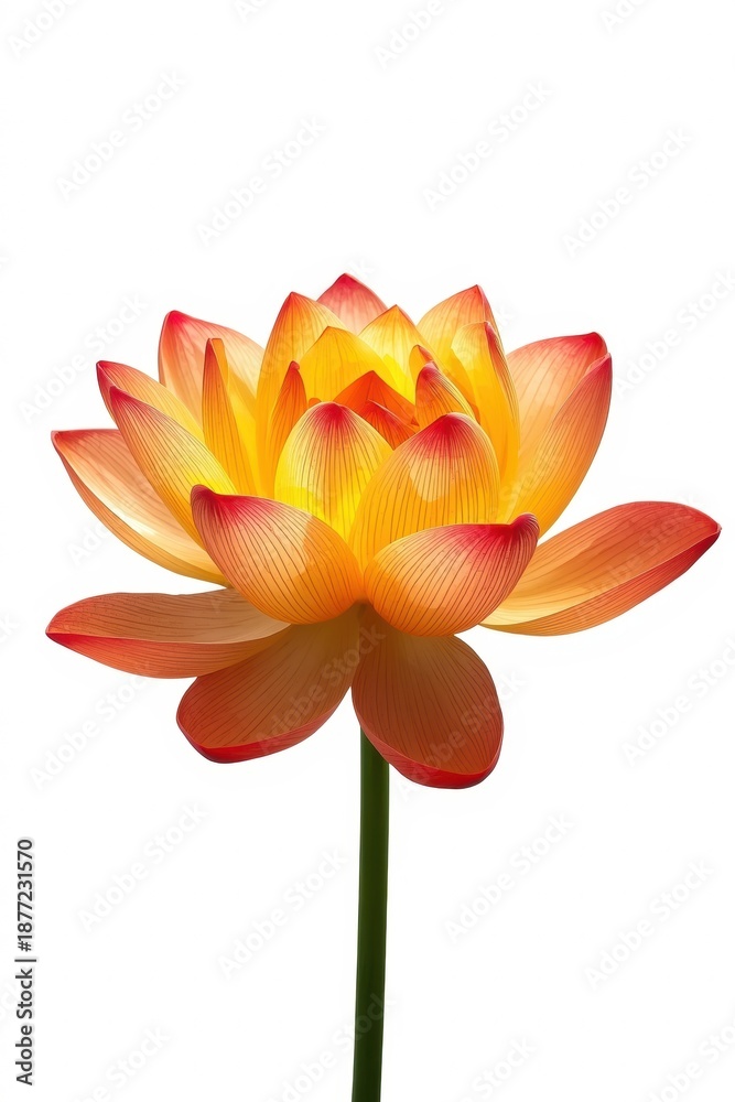Fototapeta premium Vibrant orange lotus flower
