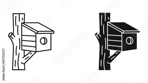 Birdhouse Vector Illustration for Wildlife Conservation