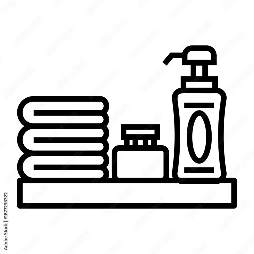 Fototapeta premium amenities Line Icon