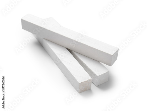 Chalks isolated on white ba...