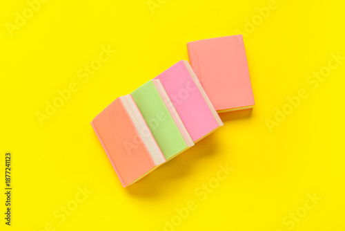 Colorful erasers in shape o...