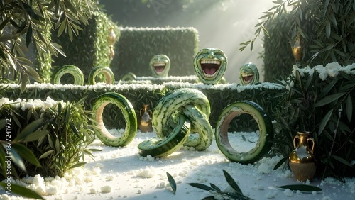 Squirmy Flavor Knots in Emotional Giggle Maze Fantasy Dream