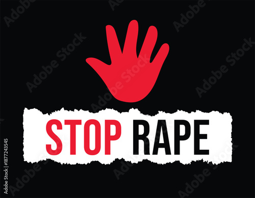 Stop Rape, Label, Sign, Poster, Template