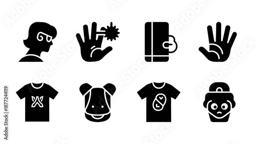 Minimalist Social Media Icons Set Hovering on Black Background for Digital Marketing