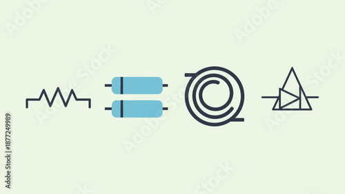 Modern electronic circuit symbols for technology and innovation