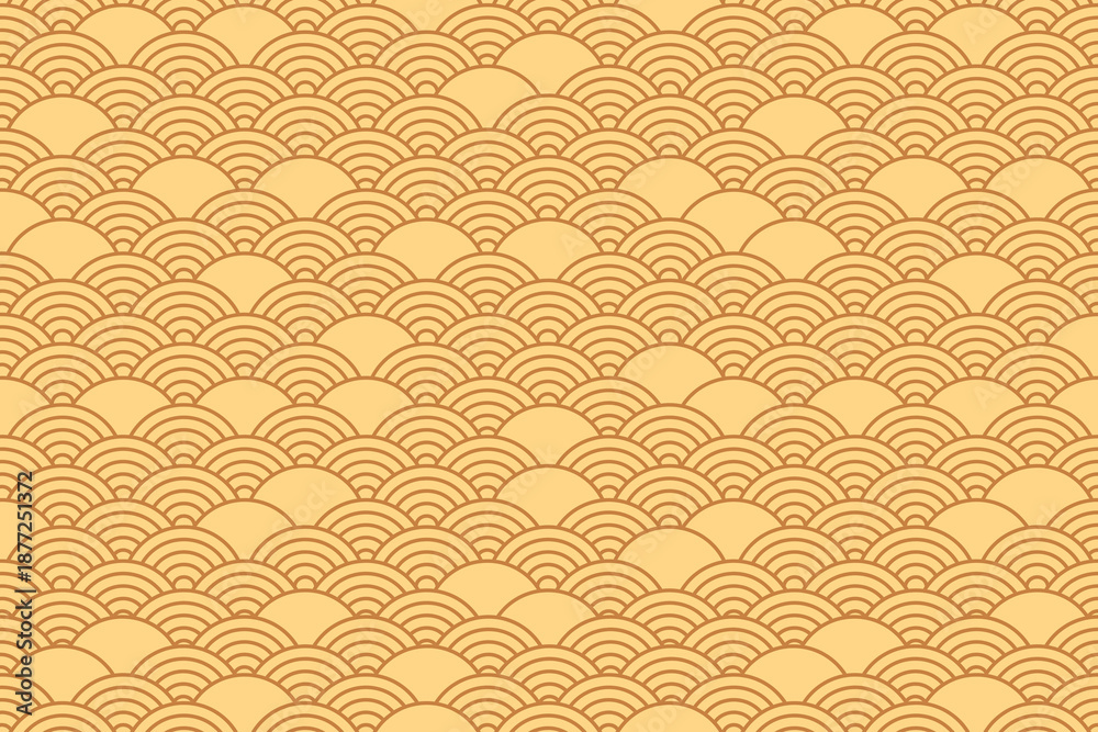 Obraz premium Festive Chinese New Year backdrop with elegant wave patterns