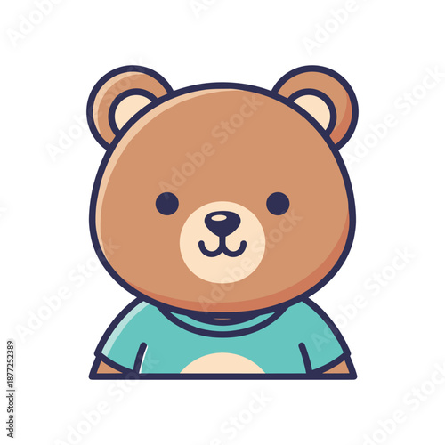Adorable Cartoon Bear Illustration