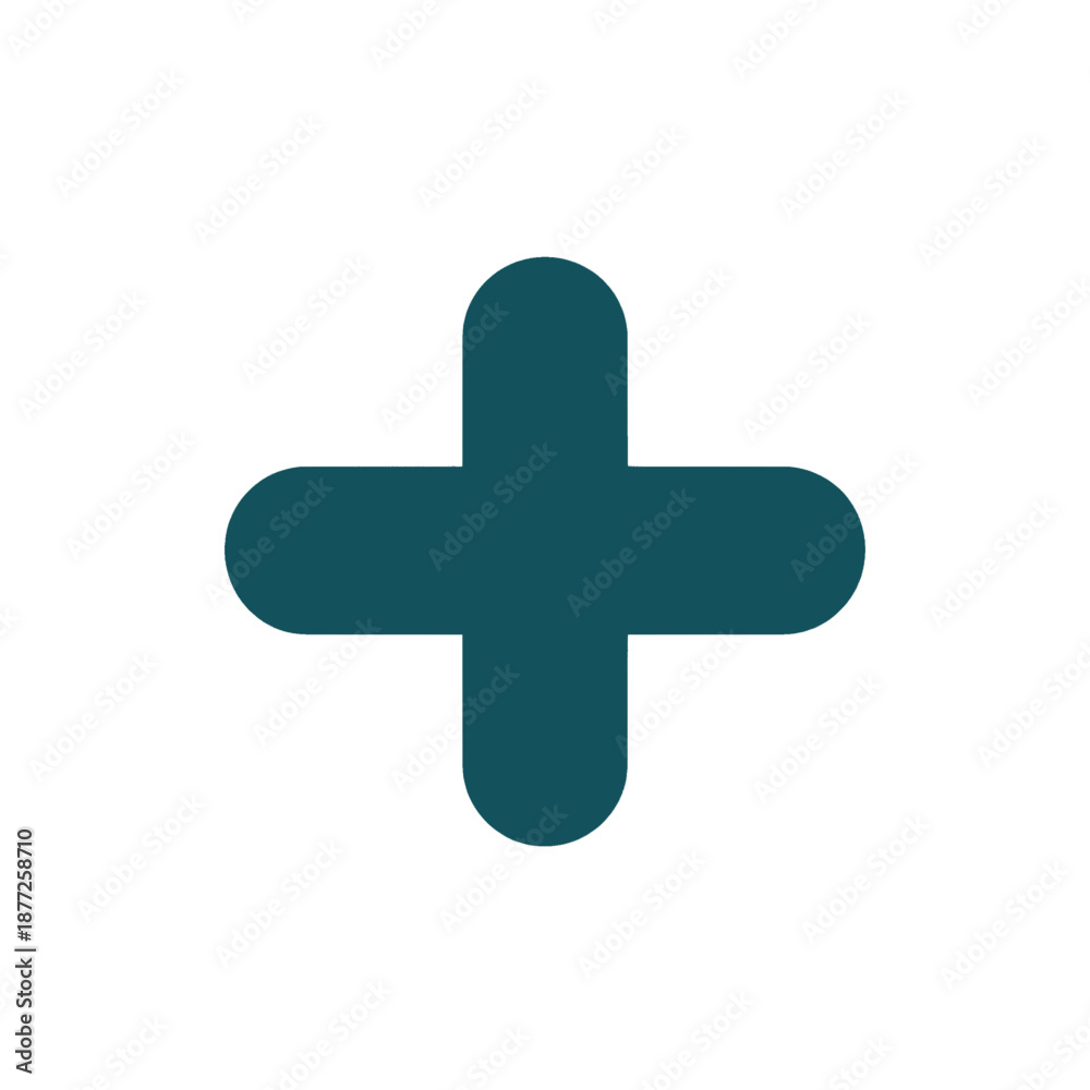 Fototapeta premium Blue cross vector icon.