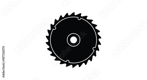 a black and white image of a circular saw blade silhouette high quality