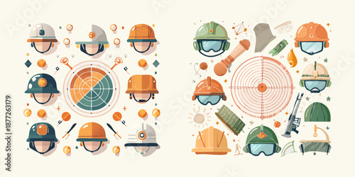 Seamless MIlitary Modern war icon