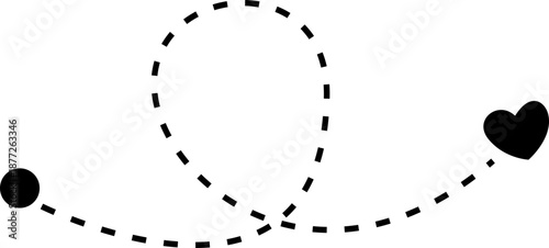 treasure map valentine day concept symbol