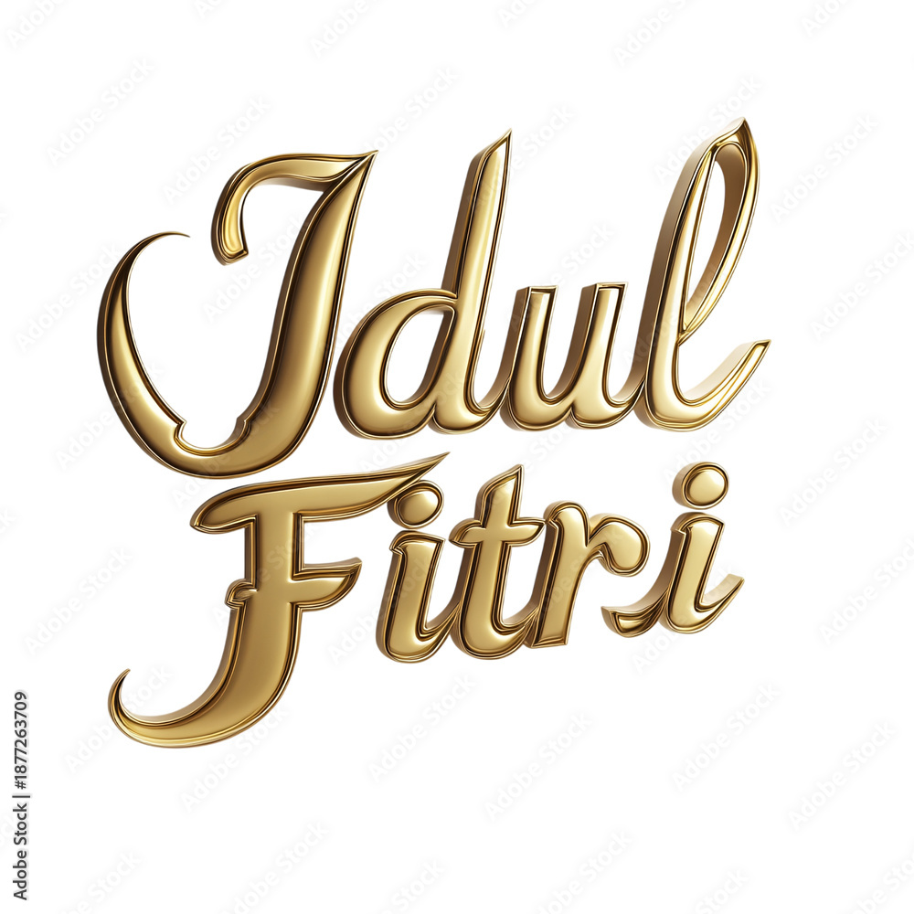 Obraz premium Luxury Gold Lettering of Idul Fitri