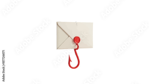 Concept of malicious digital communication or email phishing attack security threat