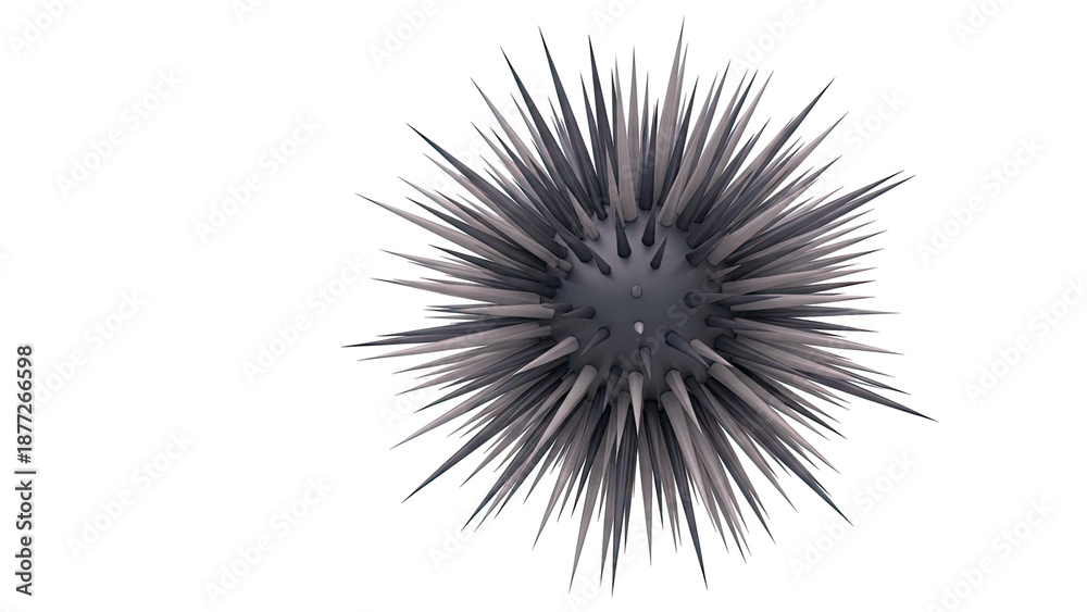 Obraz premium Abstract spiky sphere with gradient coloring