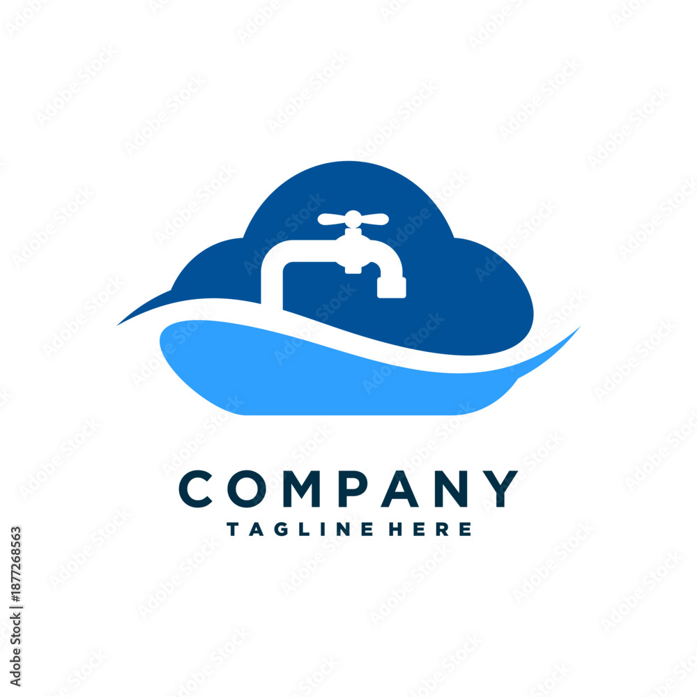 Fototapeta premium Plumbing service vector design logo