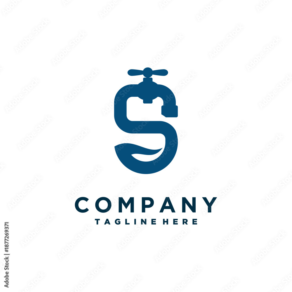 Obraz premium Plumbing service vector design logo